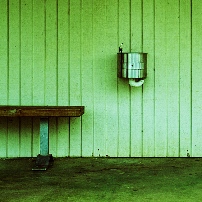 bench and fountain